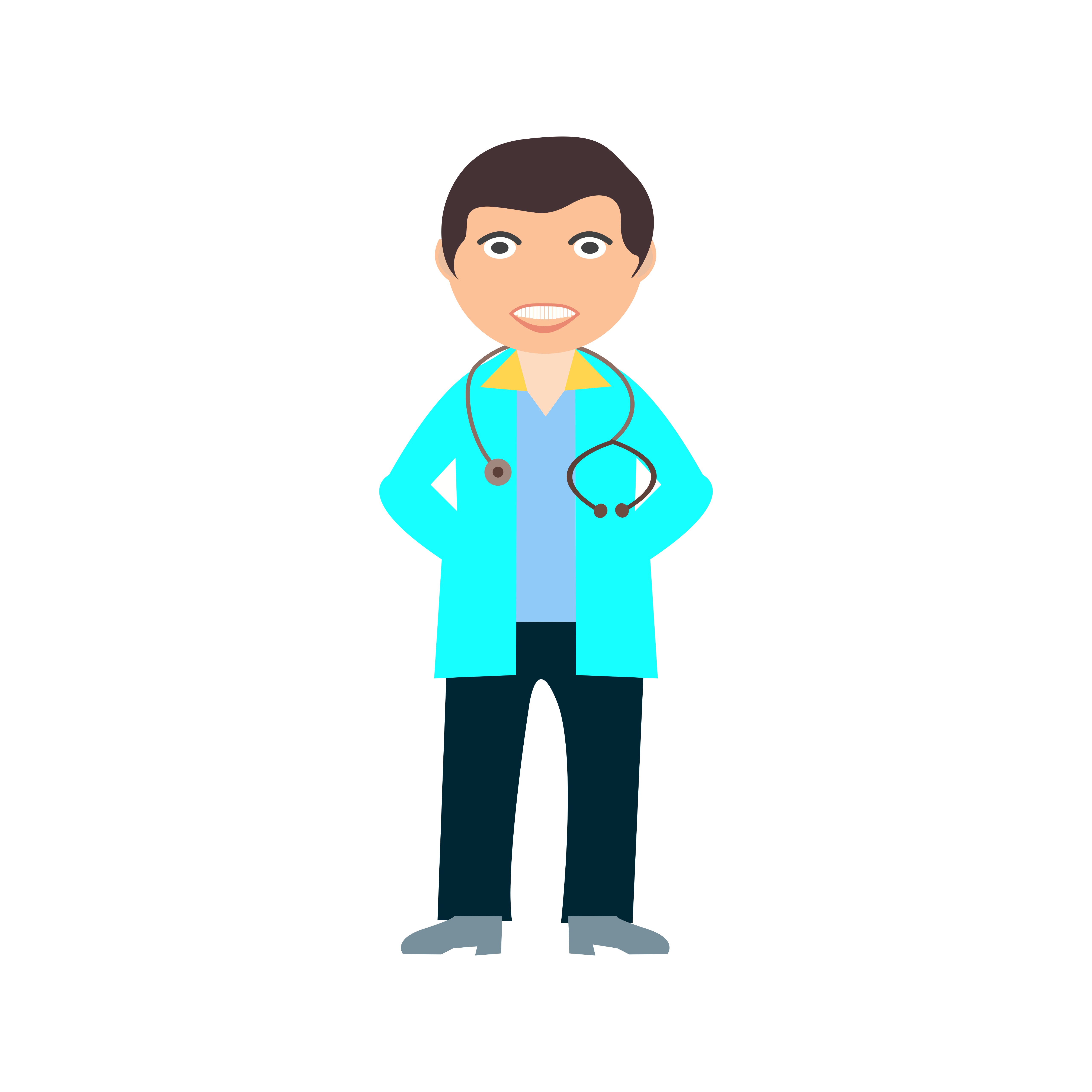 Download Doctor Flat Multi Color Icon - Download Free Vectors, Clipart Graphics & Vector Art