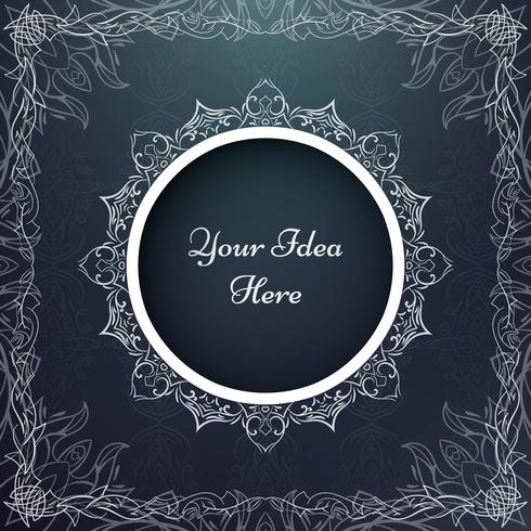 Mandala, mehendi - ethnic frame template. vector