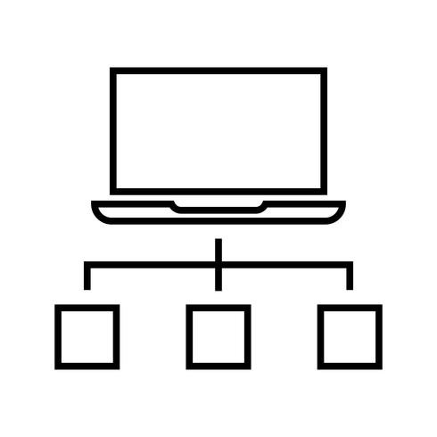 Connection System Connection Line Black Icon vector