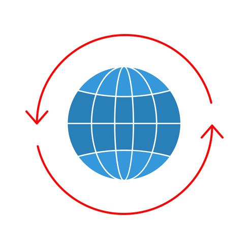 Globe Flat Multi Color Icon vector
