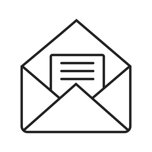 Envelope Line Black Icon vector