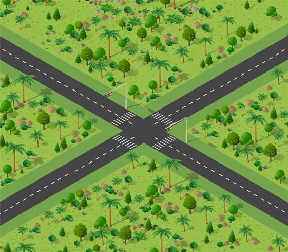 City streets intersection vector