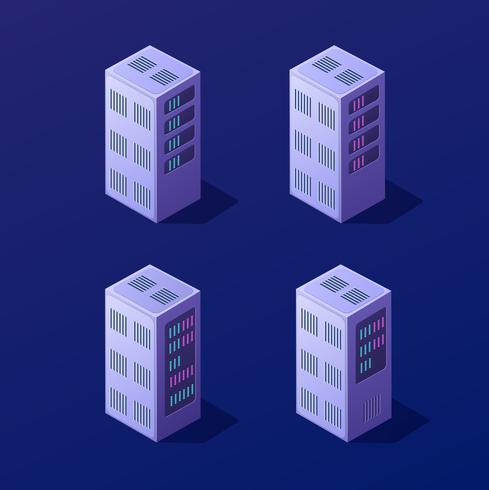 Isometric 3D set blockchain vector
