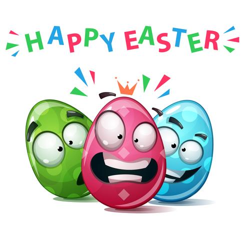 Happy easter, Set color egg. vector