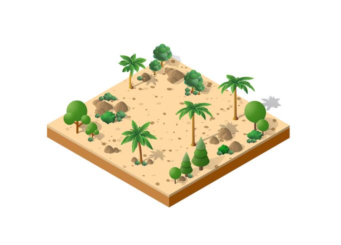 Isometric 3D park vector