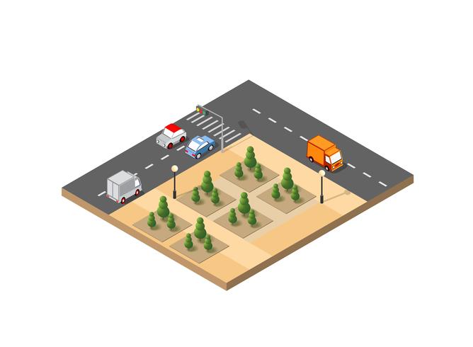 Isometric 3D park vector