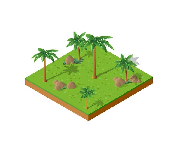 Isometric 3D park vector