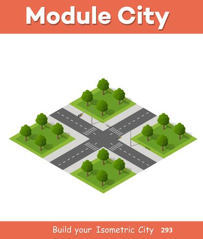 Isometric 3D set park vector