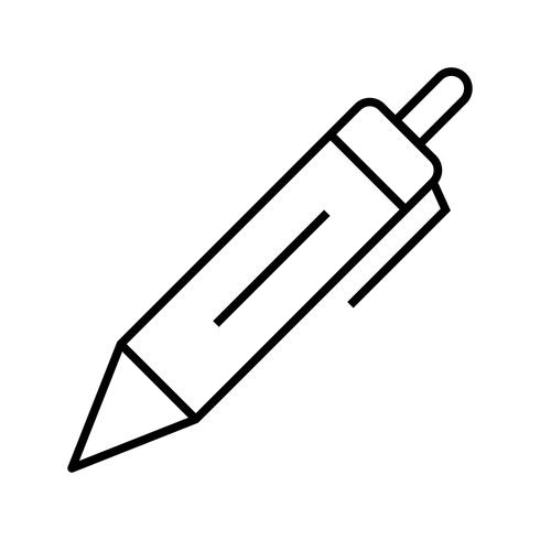 Pencil Line Black Icon vector