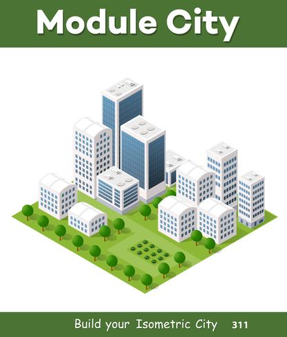 Vector Isometric Urban Architecture