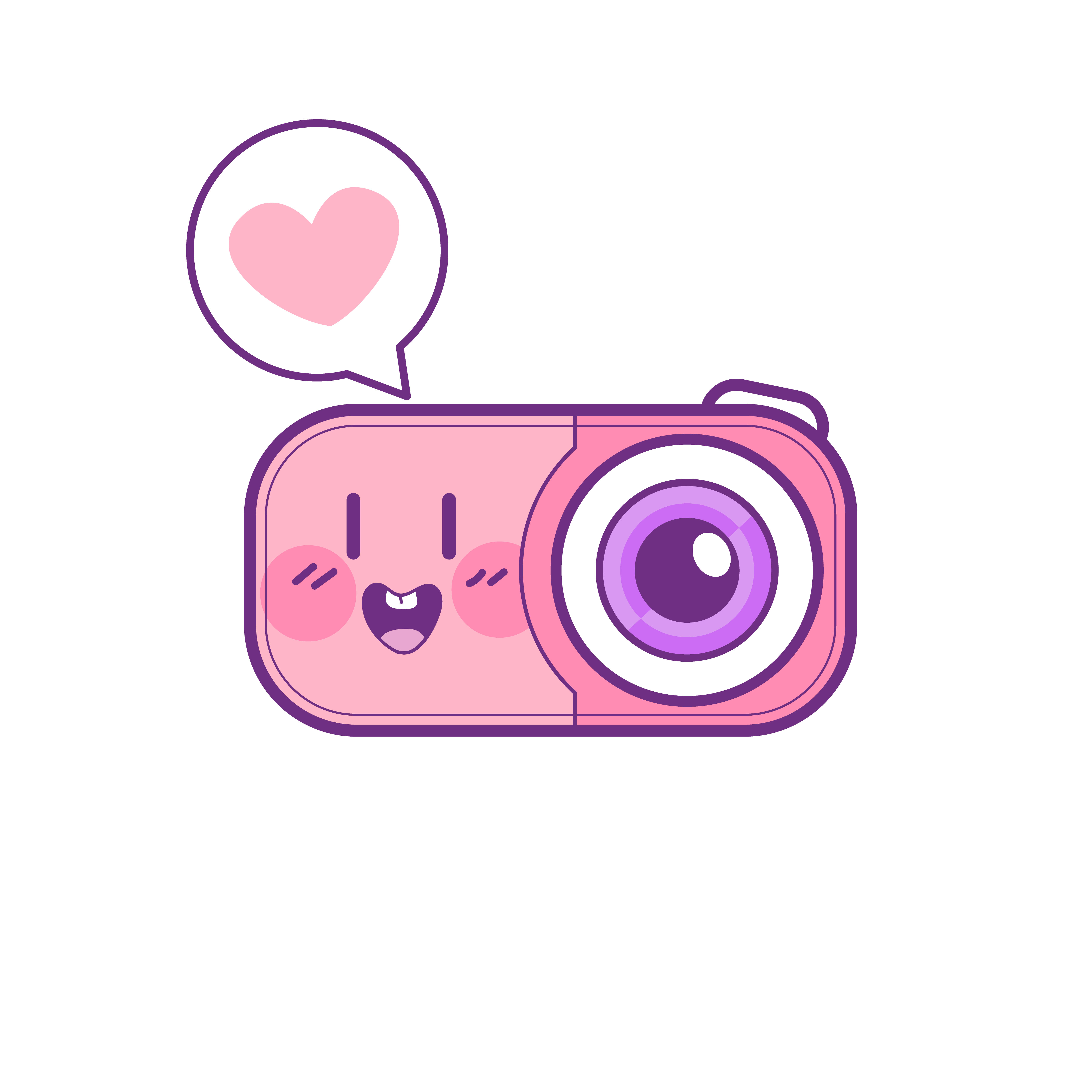 cute camera sticker emoticon 485815 Vector Art at Vecteezy