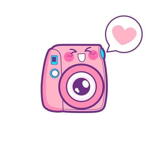 cute camera sticker emoticon 485879 Vector Art at Vecteezy