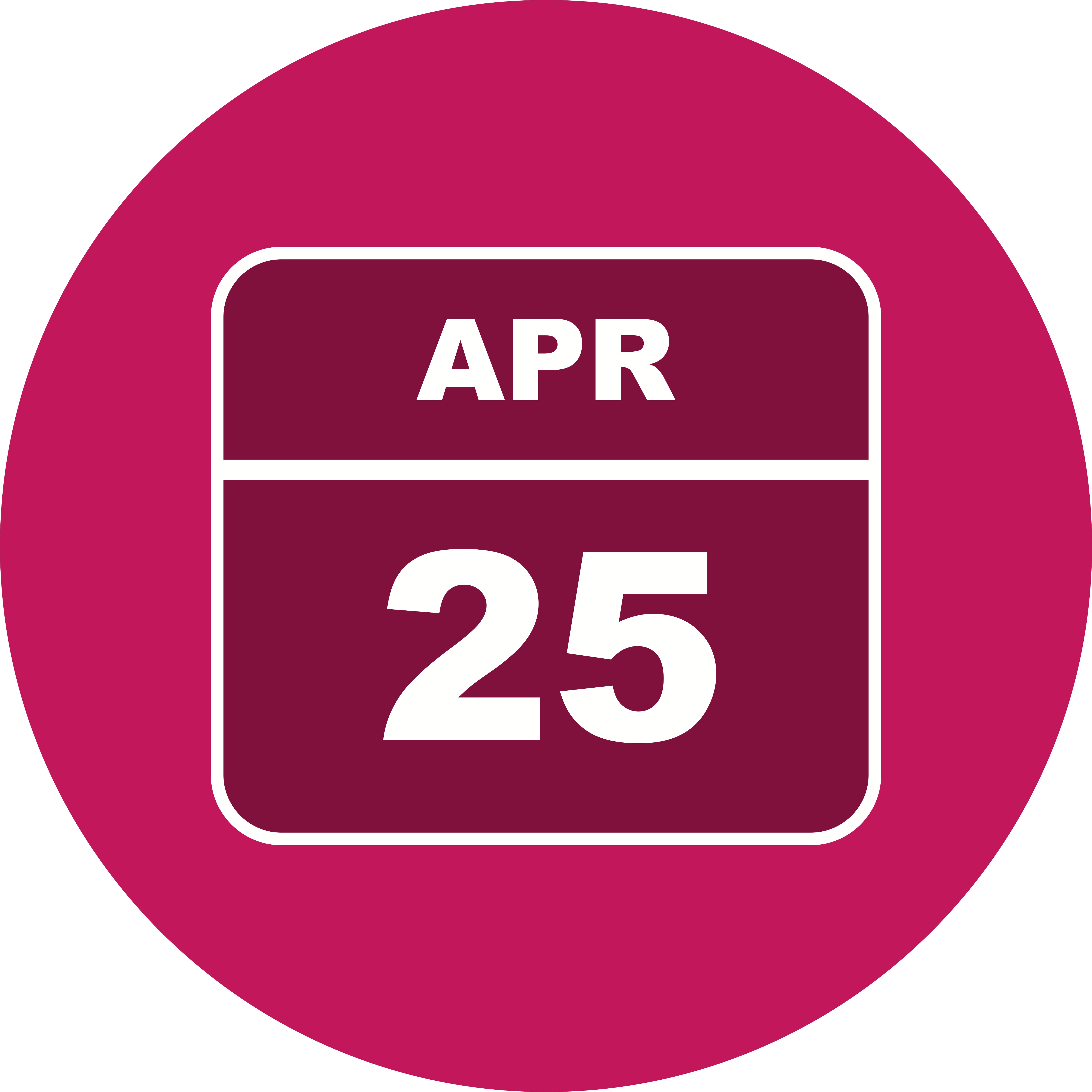 April 25th Date on a Single Day Calendar 485976 Vector Art at Vecteezy