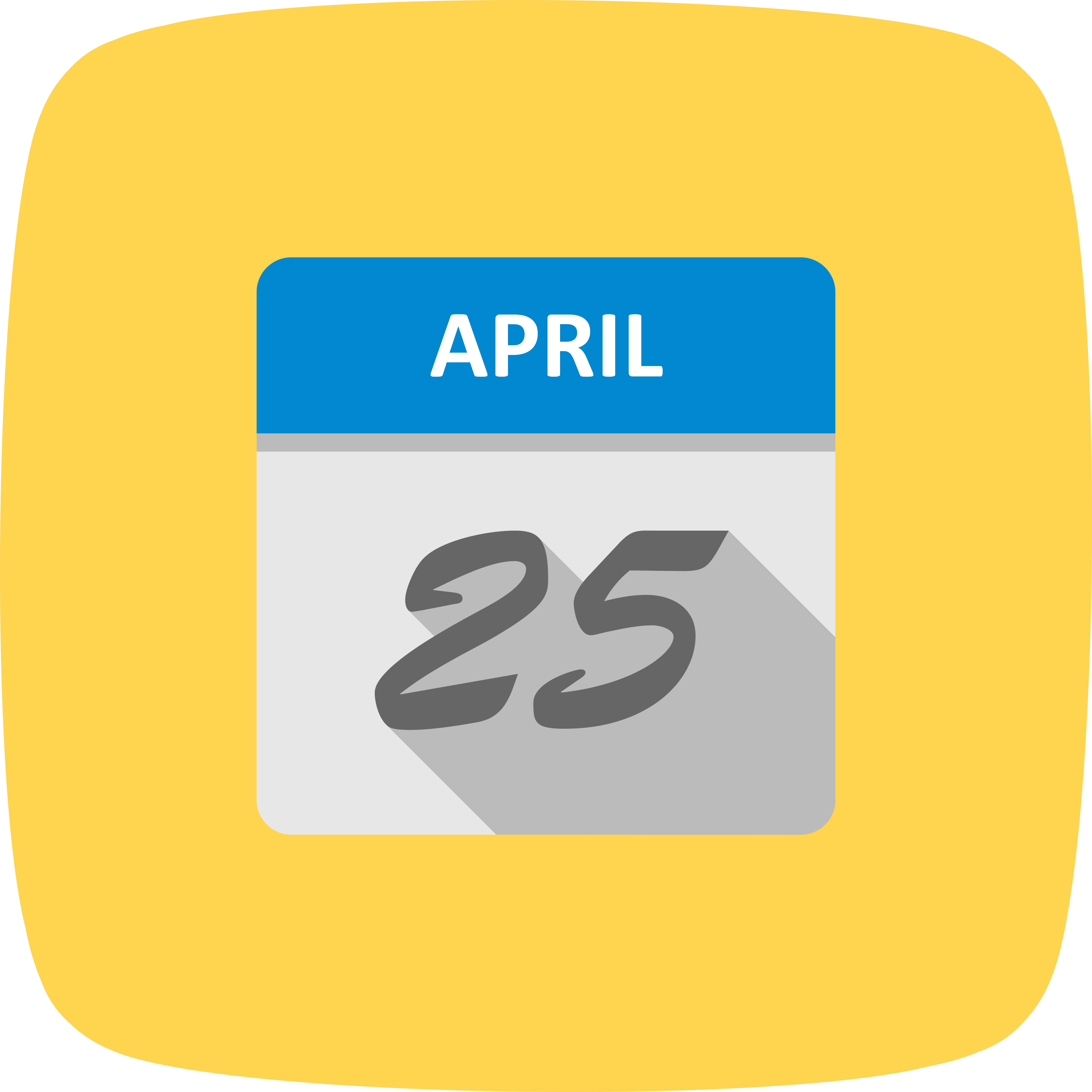 April 25th Date on a Single Day Calendar 486028 Vector Art at Vecteezy