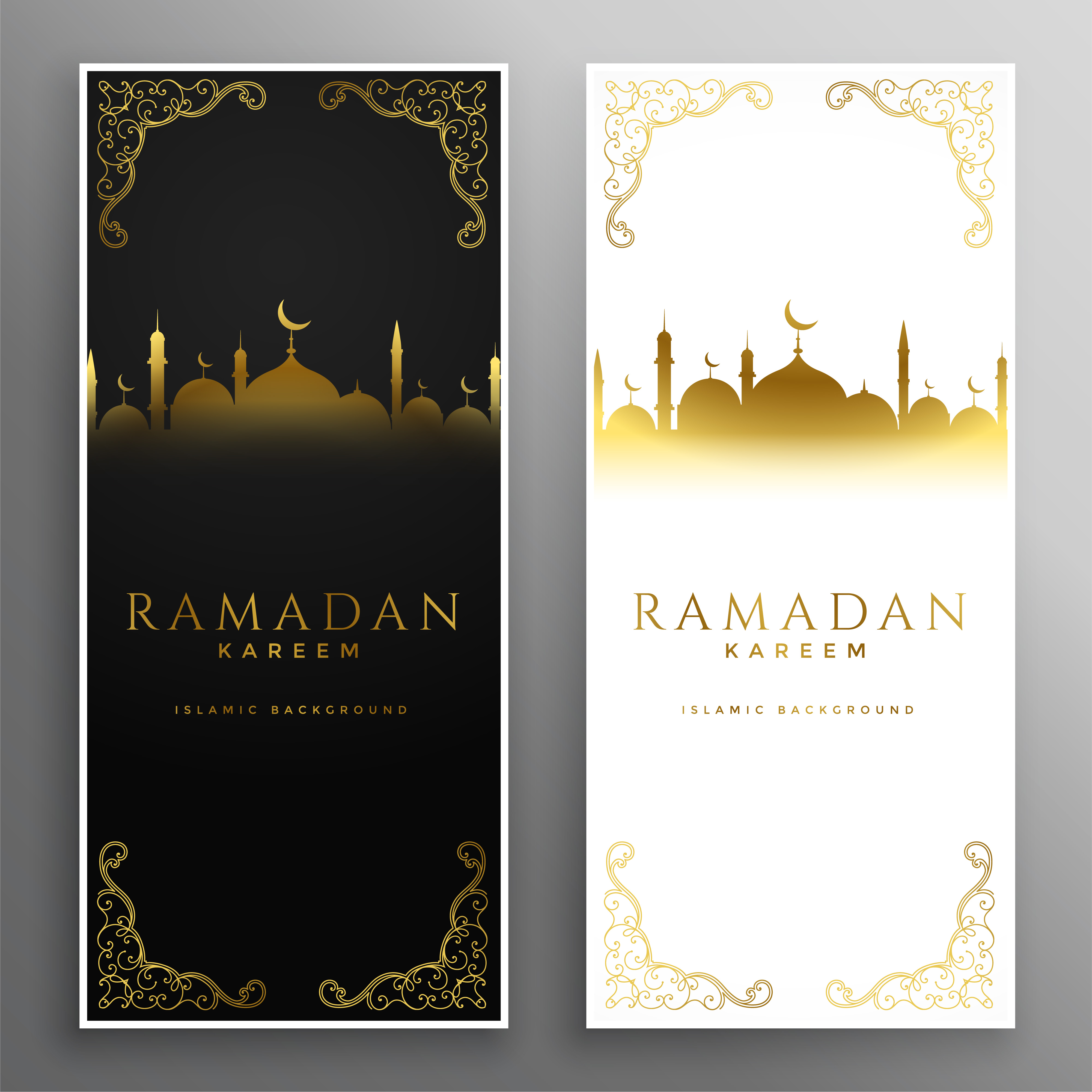 ramadan banner with lights
