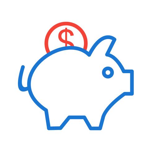 Piggy Bank Icon Design vector