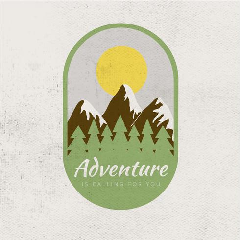 Logo de aventura al aire libre vector
