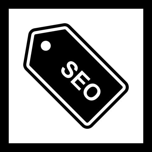 Diseño de icono de etiqueta SEO vector