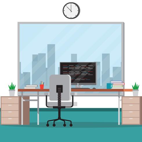 Office Studio Vector Illustration