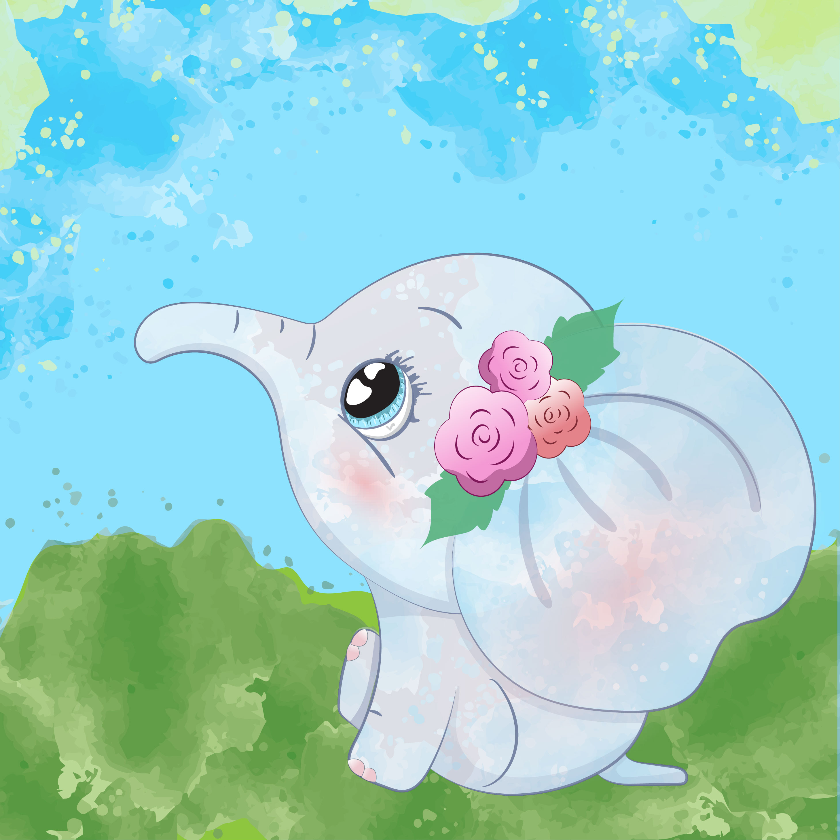 Download Cute baby elephant - Download Free Vectors, Clipart ...