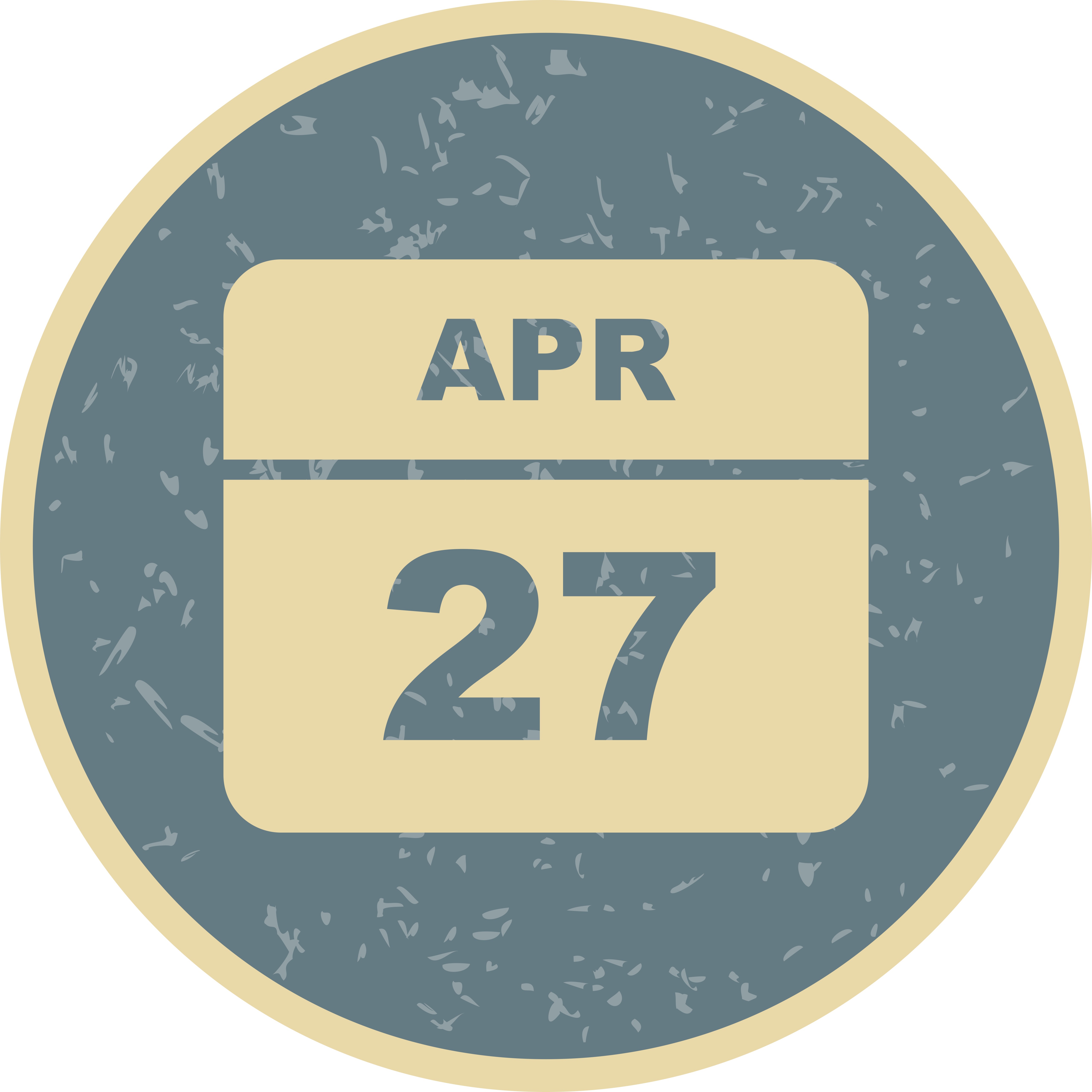 April 27th Date on a Single Day Calendar 486333 Vector Art at Vecteezy