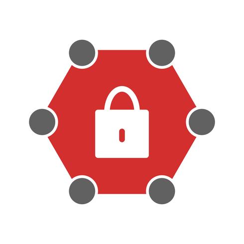 Protected Network Icon Design vector