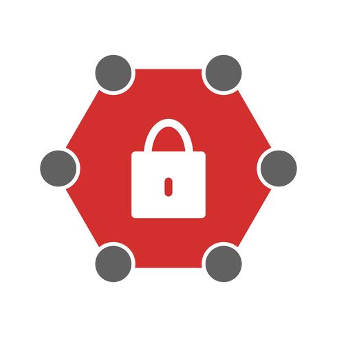 Protected Network Icon Design vector