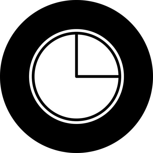 Diseño de iconos de gráfico circular vector