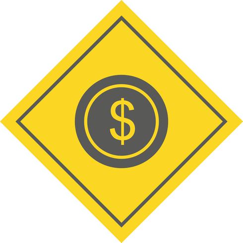 Dollars Coin Icon Design vector