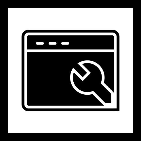 Browser Settings Icon Design vector