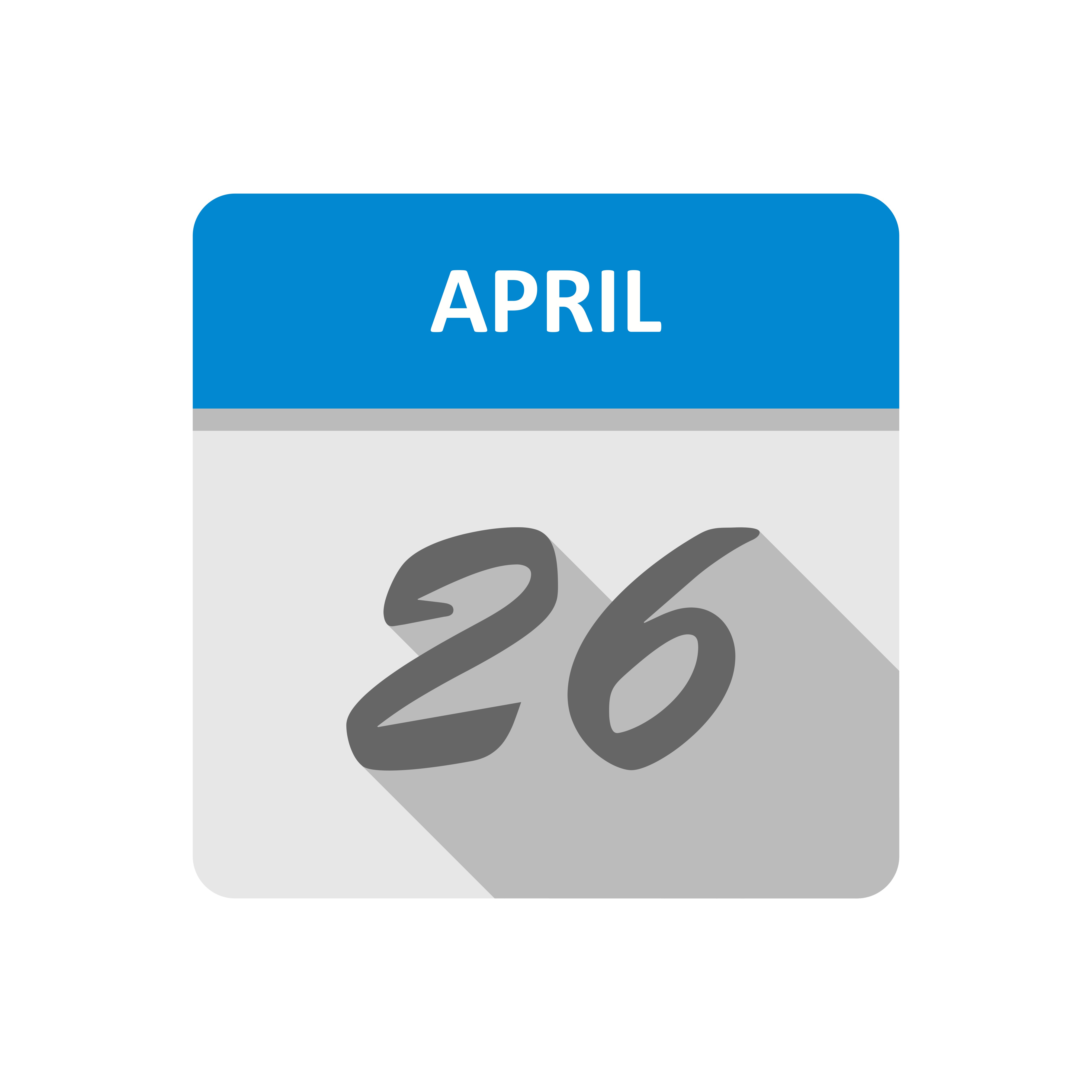 April 26th Date on a Single Day Calendar 486700 Vector Art at Vecteezy