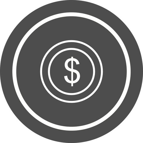 Dollars Coin Icon Design vector