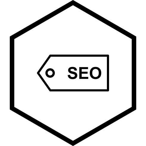 Diseño de icono de etiqueta SEO vector