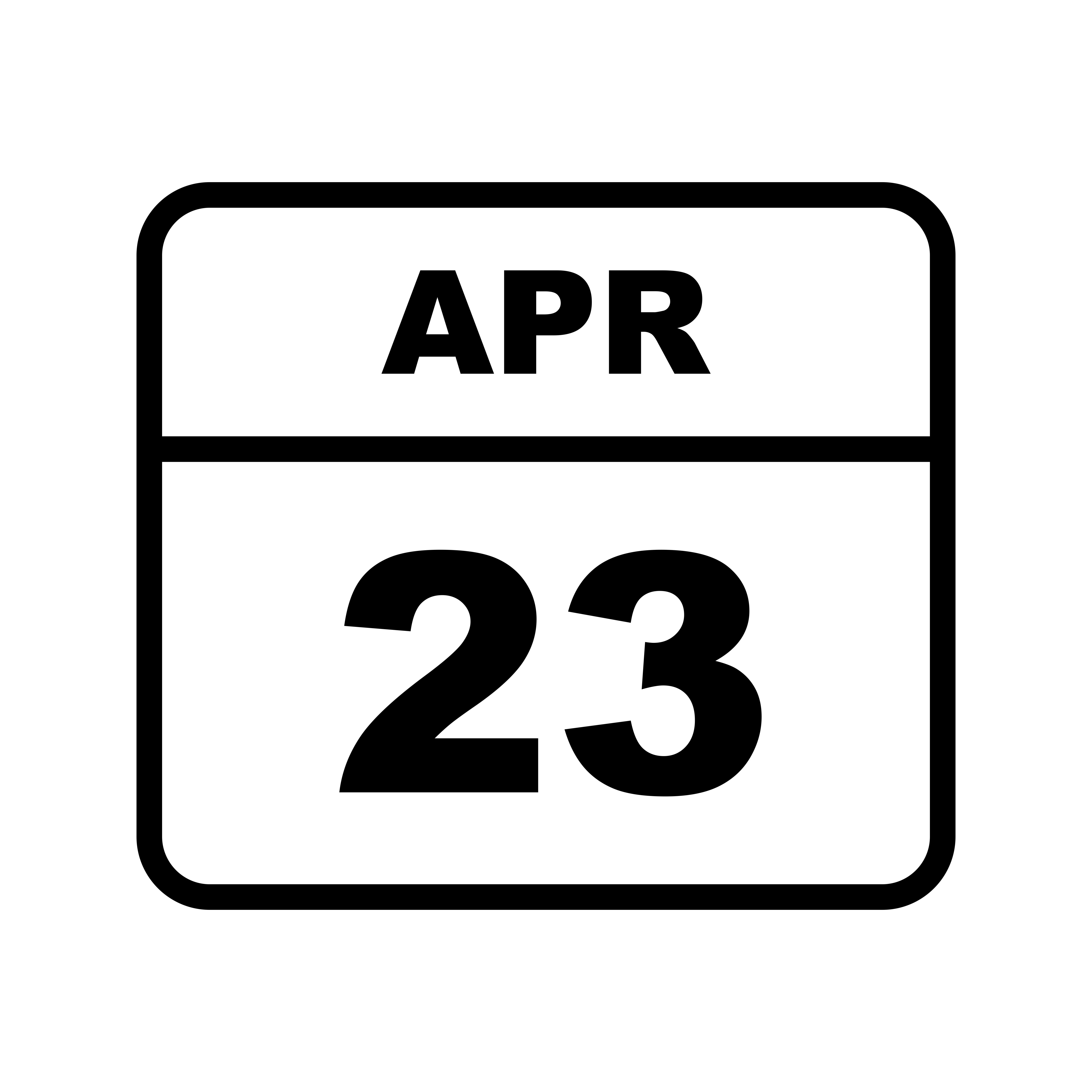 April 23rd Date on a Single Day Calendar 486829 Vector Art at Vecteezy