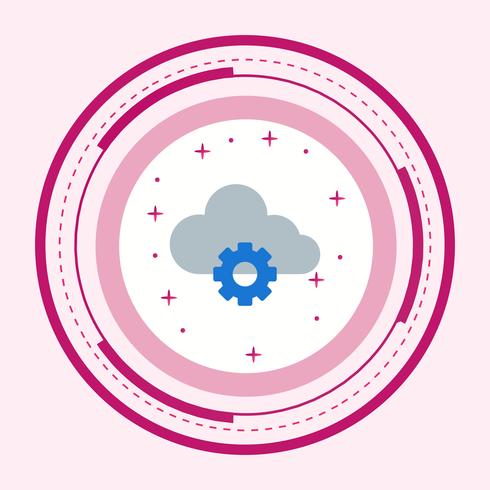 Cloud Settings Icon Design vector