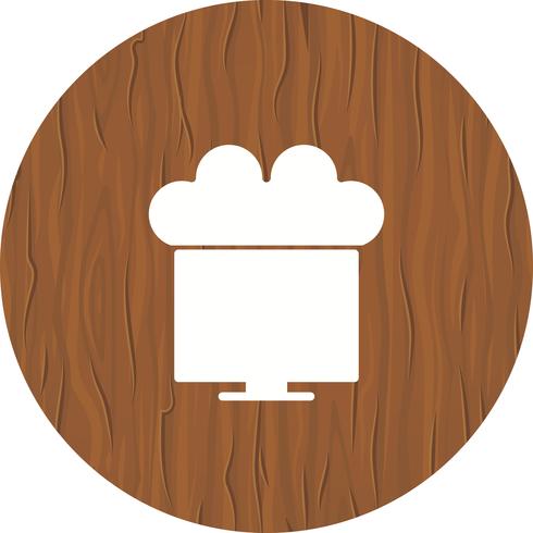 Connected to Cloud Icon Design vector