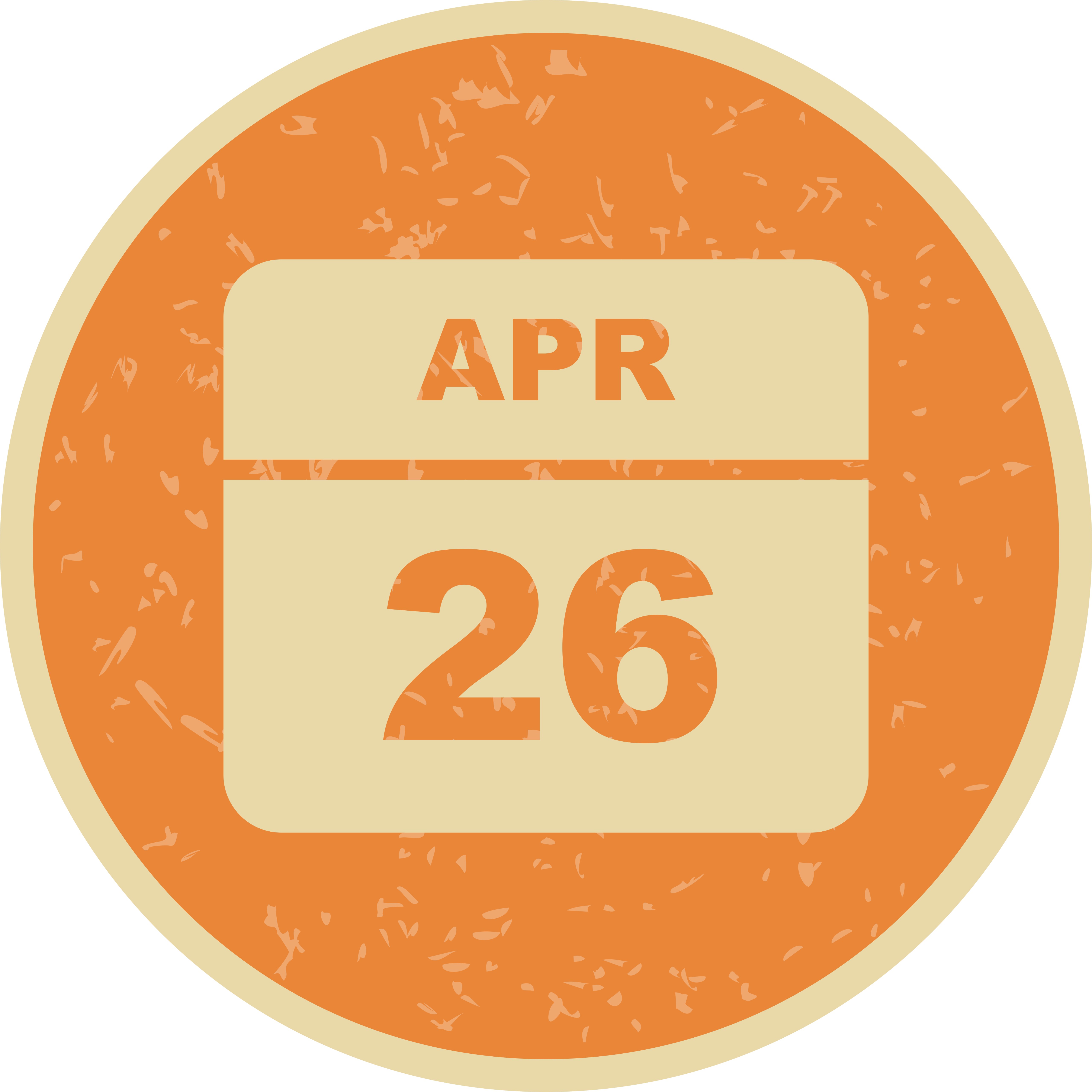 26 de abril Fecha en un calendario de un solo día 487082 Vector en Vecteezy