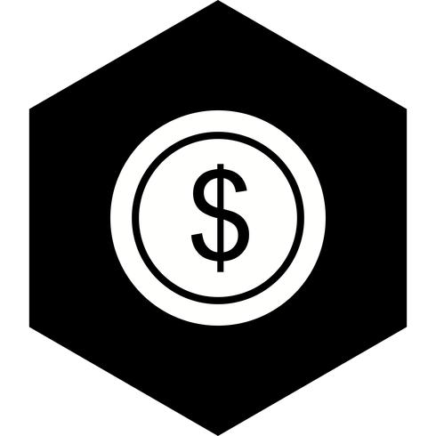 Dollars Coin Icon Design vector