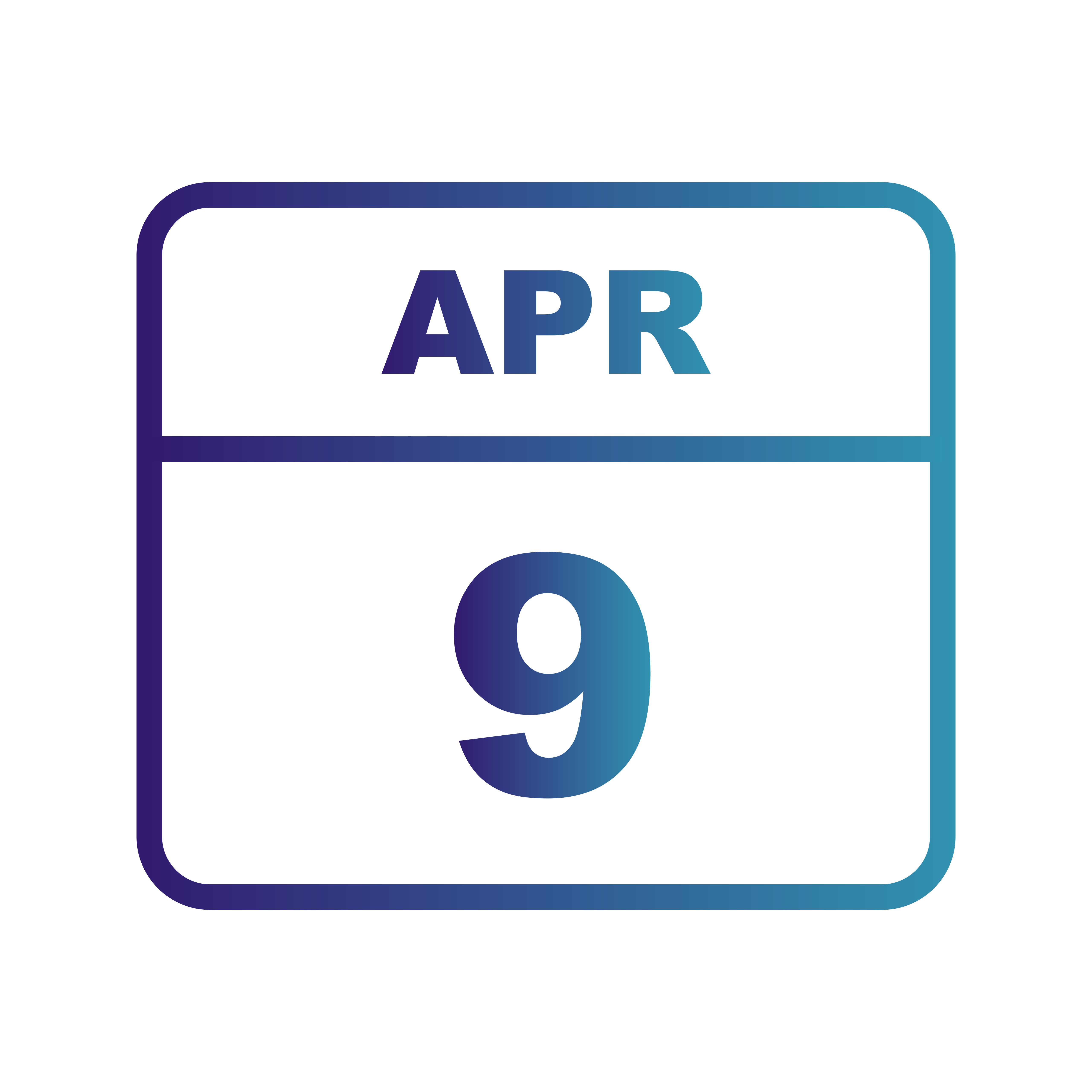 April 9th Date on a Single Day Calendar 487115 Vector Art at Vecteezy