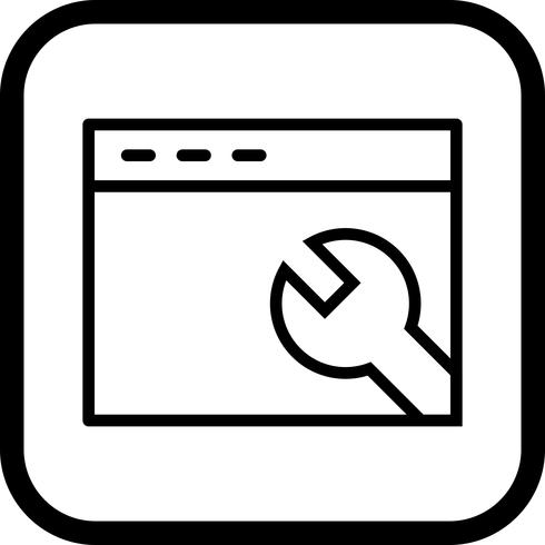 Browser Settings Icon Design vector