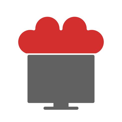 Connected to Cloud Icon Design vector