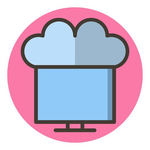 Connected to Cloud Icon Design vector