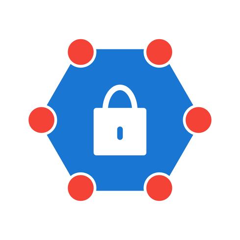 Protected Network Icon Design vector