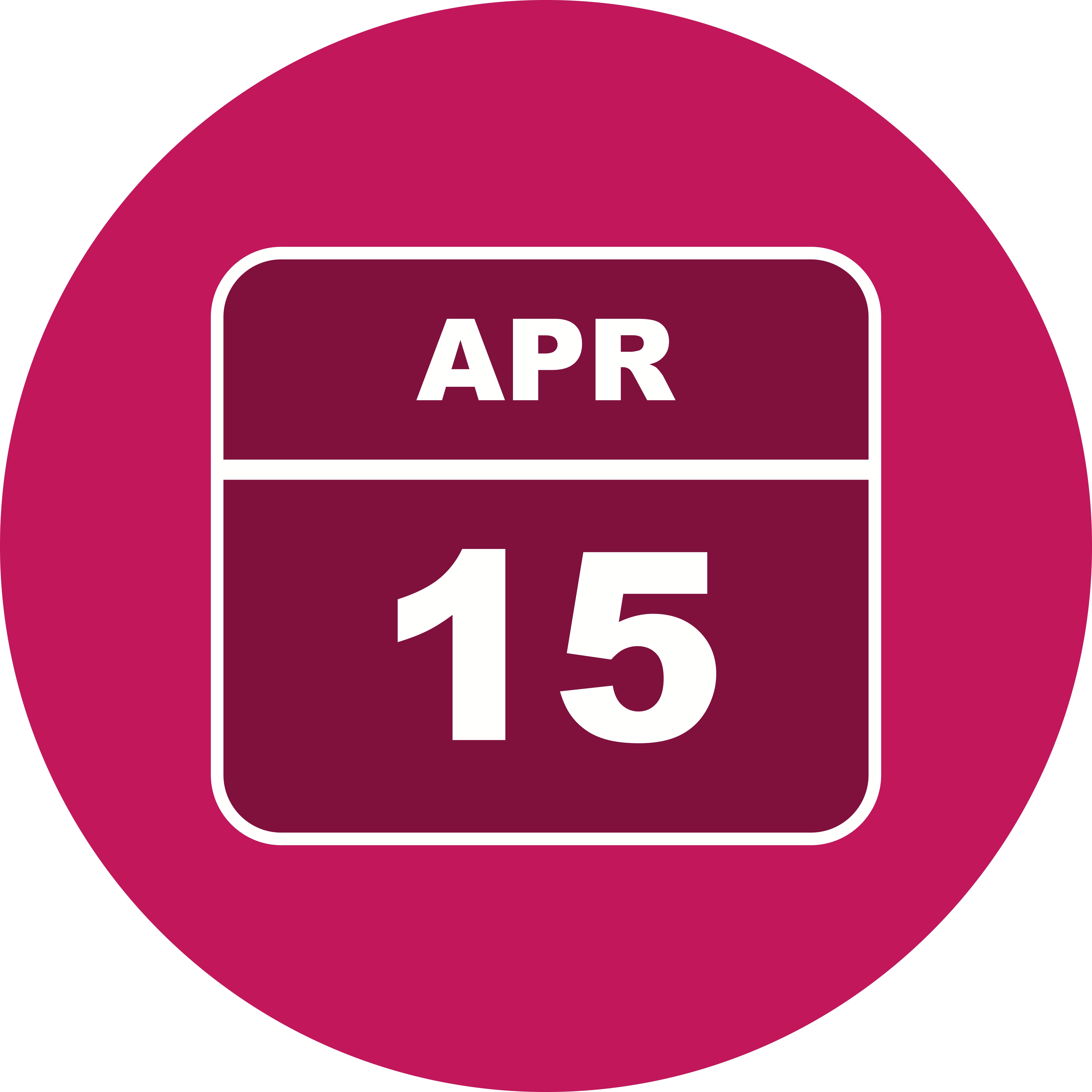 April 15th Date on a Single Day Calendar 487718 Vector Art at Vecteezy