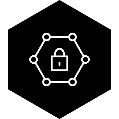 Diseño de icono de red protegido vector