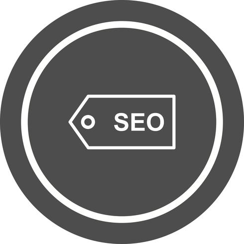 Diseño de icono de etiqueta SEO vector