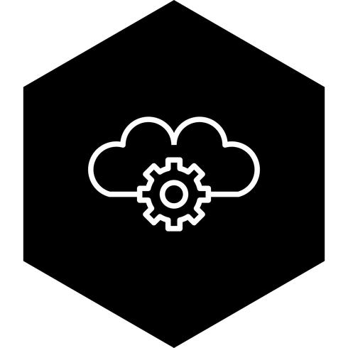 Cloud Settings Icon Design vector