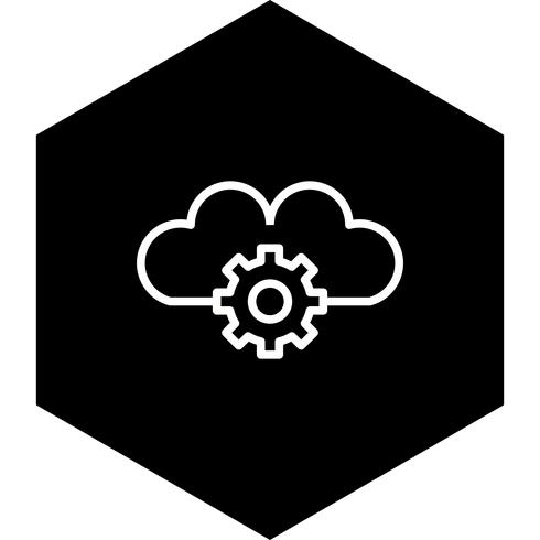 Cloud Settings Icon Design vector