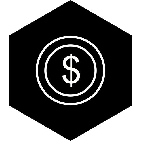 Dollars Coin Icon Design vector