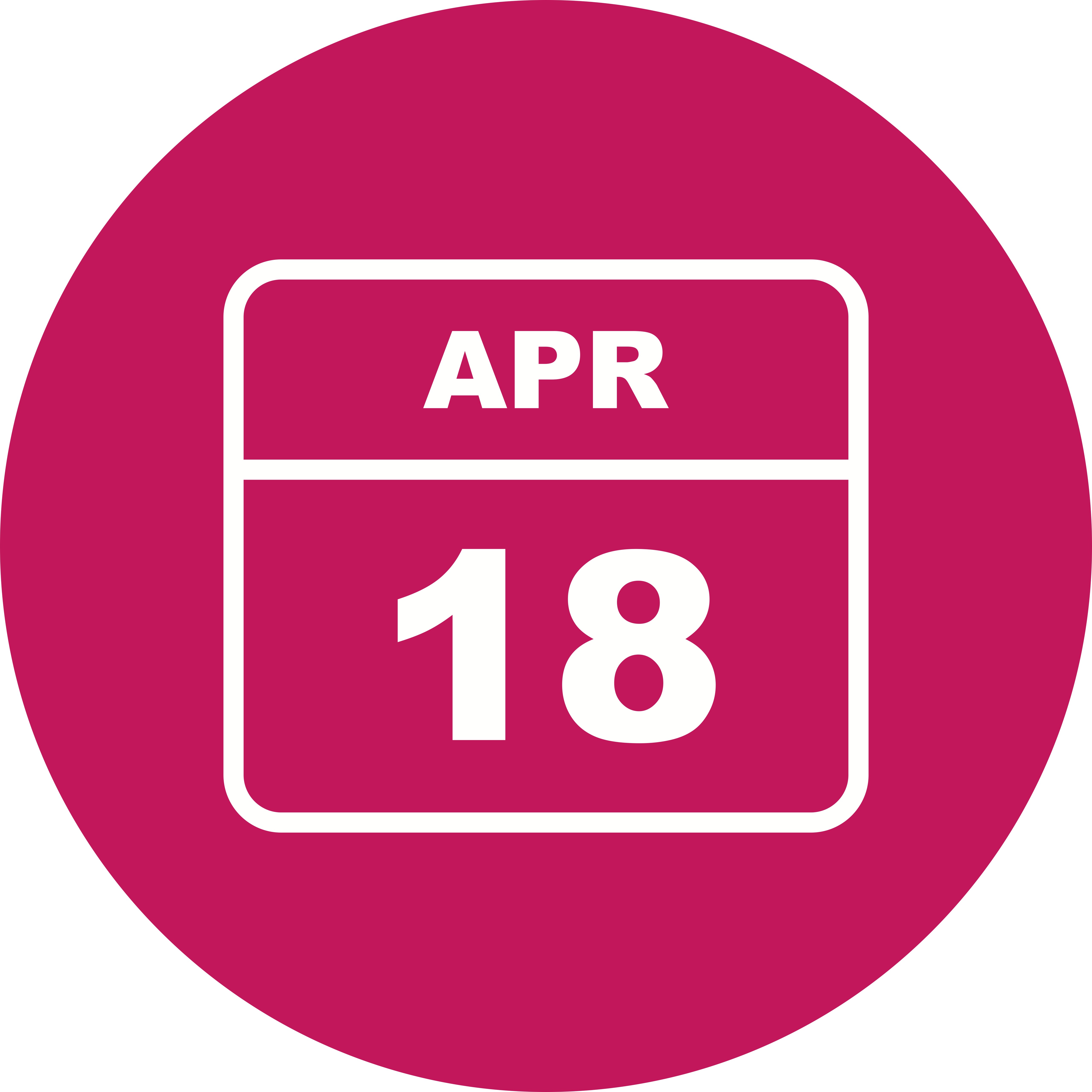 April 18th date on a single day calendar 487886 vector art at vecteezy